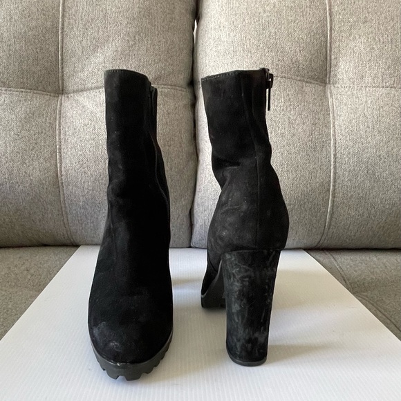 Aldo Suede Black high heel ankle boots - Picture 3 of 5
